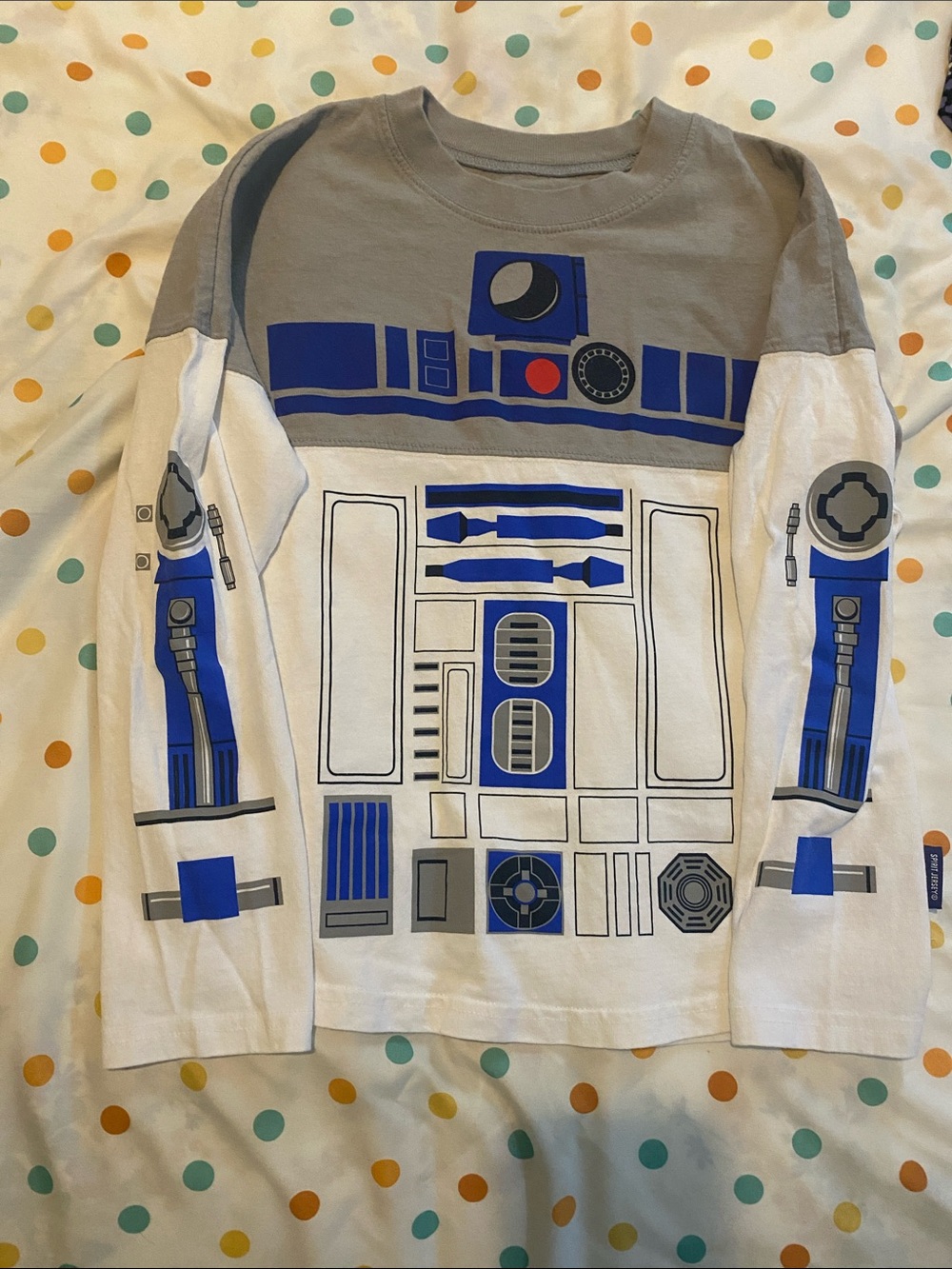 Kids Long-Sleeve R2-D2 Spirit Jersey - Gray & White